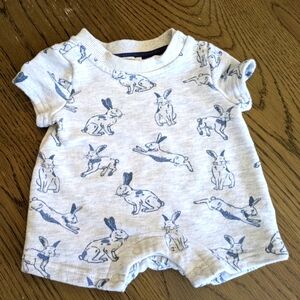 Adorable Bunny Print Kids One Piece, Sz. 3 Months